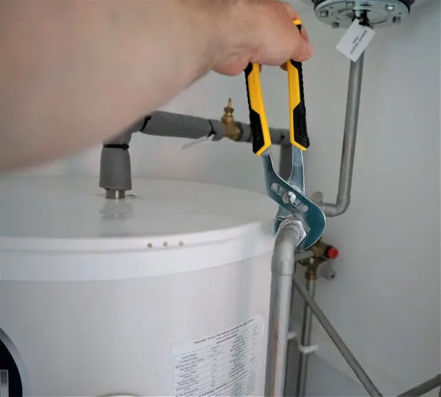 Conventional water heater installation